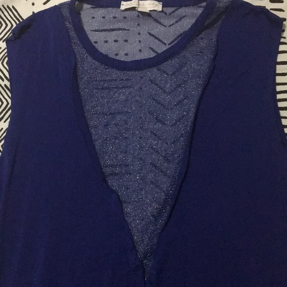 LAST CHANCE Blue Deep V Bodycon Dress - Picture 2 of 2